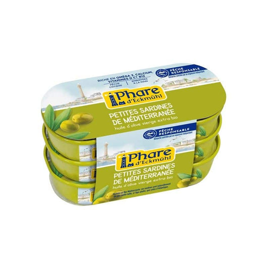 PHARE D'ECKMUHL -- Sardines huile olive 3 x 55g