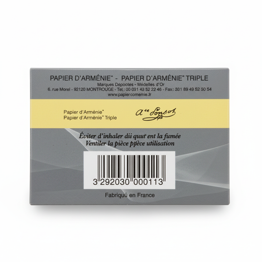 PAPIER D'ARMENIE -- Papier d'armenie triple